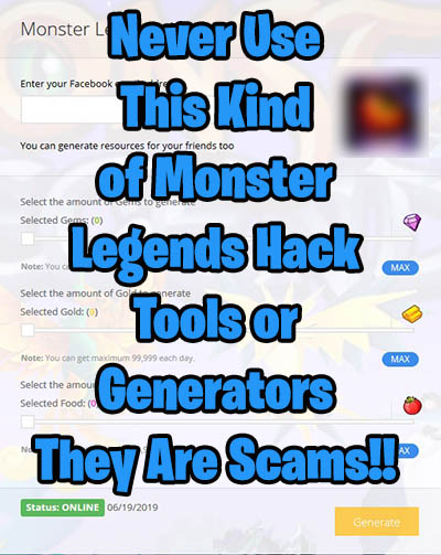 monster legends hack without human verification or survey and no valid info