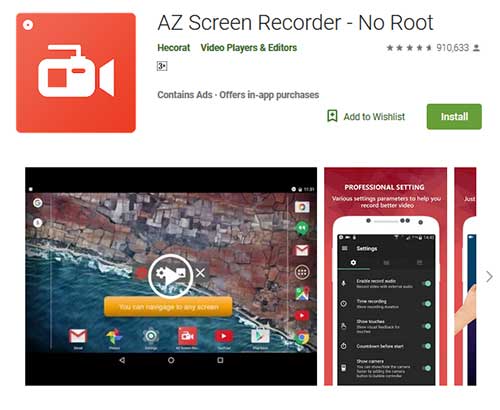 official android screen recorder