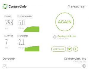 centurylink bandwidth speed test
