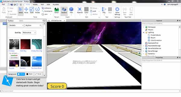 how to create an game on roblox